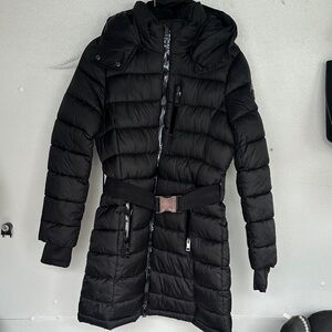 Michael Kors Black Belted Puffer Jacket